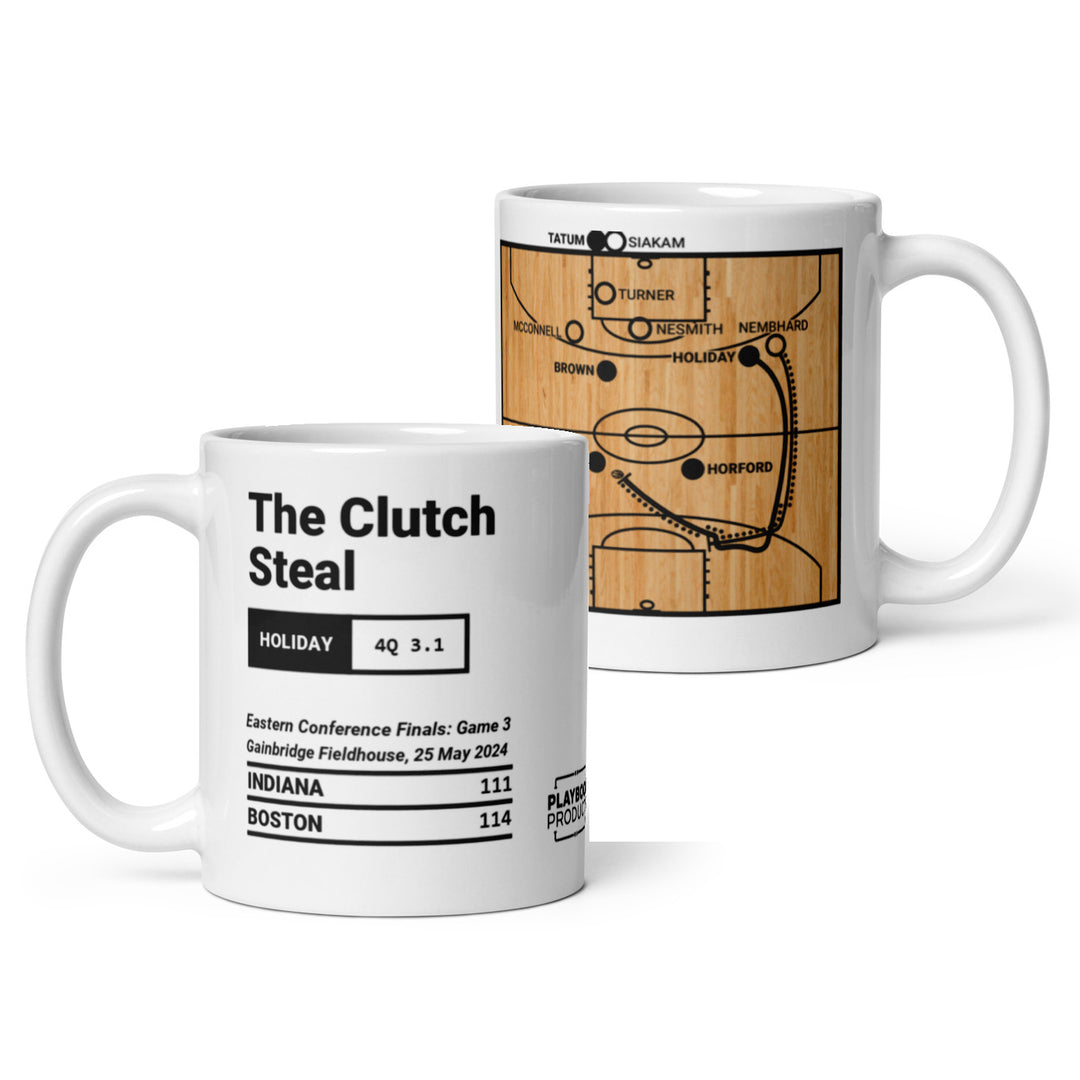 Boston Celtics Greatest Plays Mug: The Clutch Steal (2024)