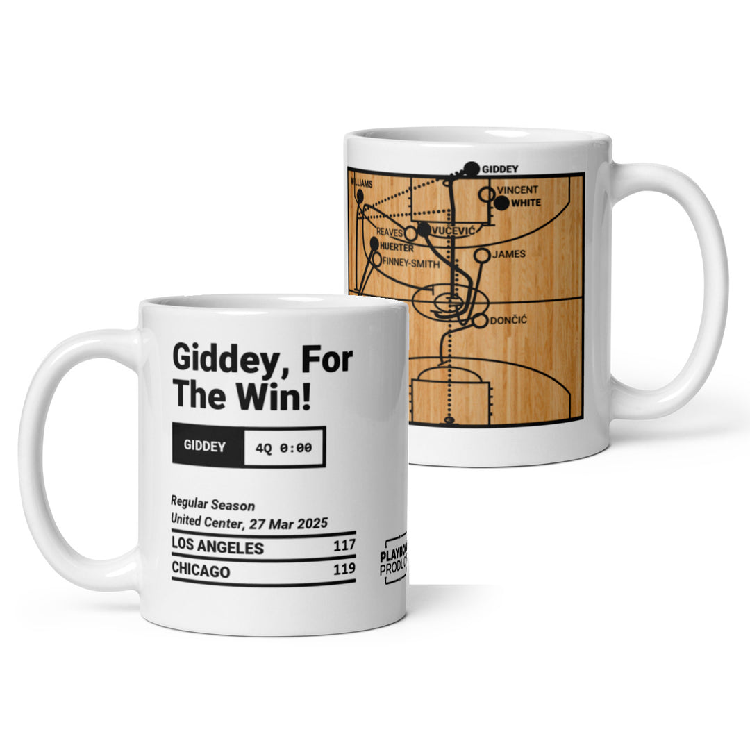 Chicago Bulls Greatest Plays Mug: Giddey, For The Win! (2025)