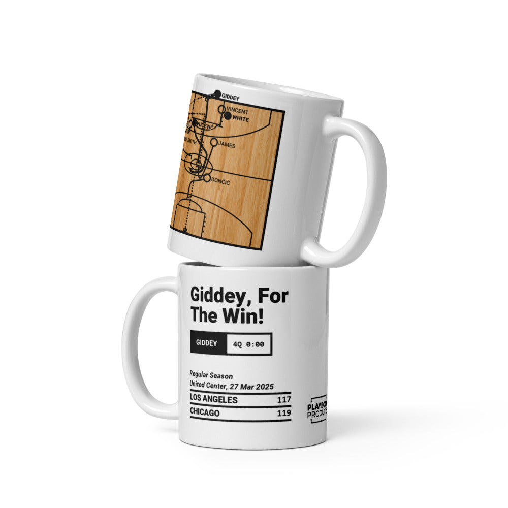 Chicago Bulls Greatest Plays Mug: Giddey, For The Win! (2025)