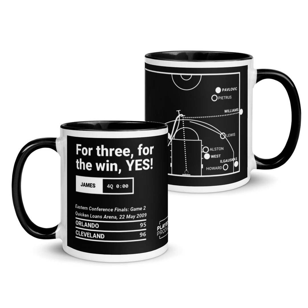 Cleveland Cavaliers Greatest Plays Mug: For three, for the win, YES! (2009)