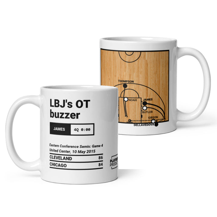 Cleveland Cavaliers Greatest Plays Mug: LBJ's OT buzzer (2015)