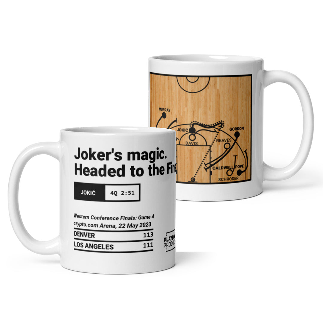 Denver Nuggets Greatest Plays Mug: Joker's magic. Headed to the Finals (2023)