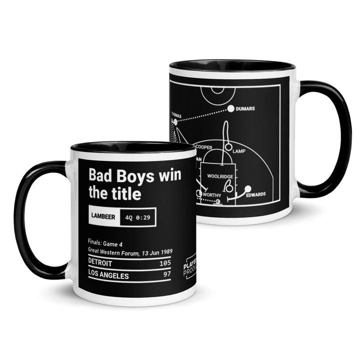 Detroit Pistons Greatest Plays Mug: Bad Boys win the title (1989)