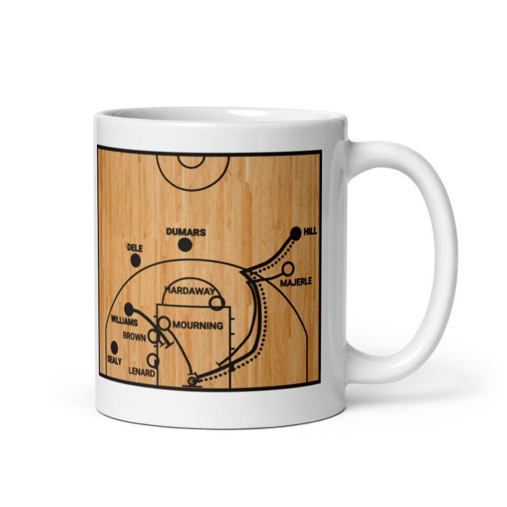 Detroit Pistons Greatest Plays Mug: Hill dunks on Mourning (1998)
