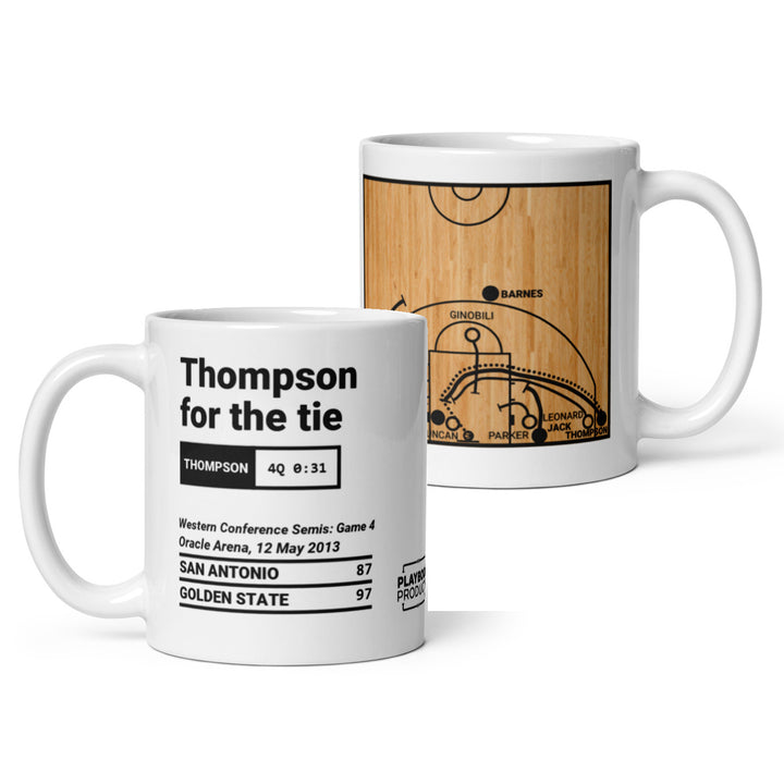 Golden State Warriors Greatest Plays Mug: Thompson for the tie (2013)