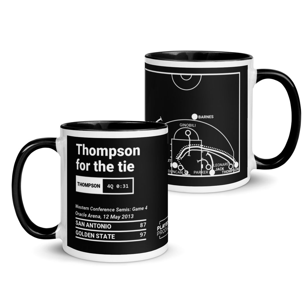Golden State Warriors Greatest Plays Mug: Thompson for the tie (2013)