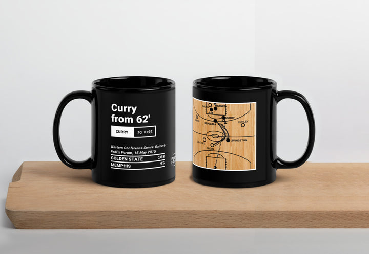 Golden State Warriors Greatest Plays Mug: Curry from 62' (2015)