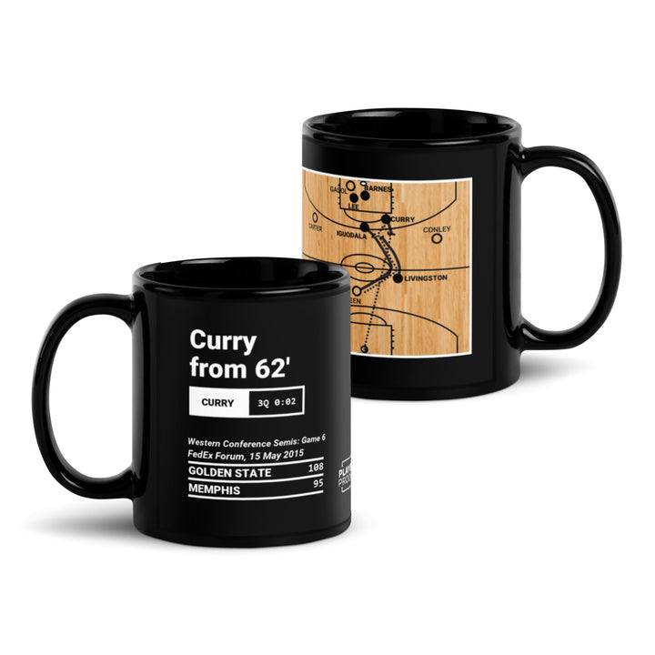 Golden State Warriors Greatest Plays Mug: Curry from 62' (2015)