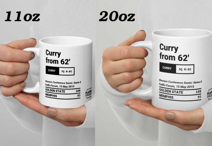 Golden State Warriors Greatest Plays Mug: Curry from 62' (2015)