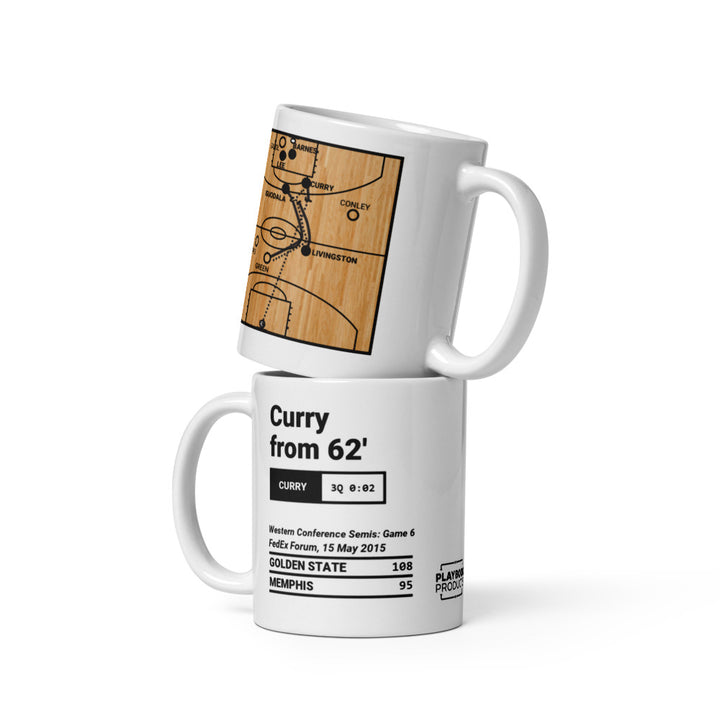 Golden State Warriors Greatest Plays Mug: Curry from 62' (2015)