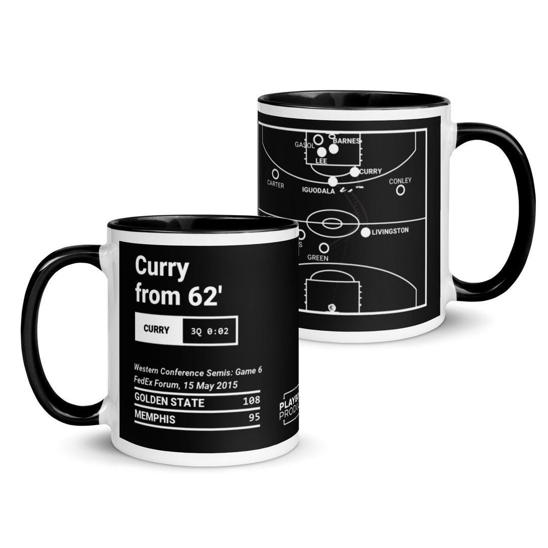 Golden State Warriors Greatest Plays Mug: Curry from 62' (2015)