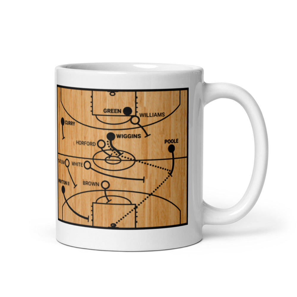 Golden State Warriors Greatest Plays Mug: 3rd Qtr Buzzer Beater (2022)