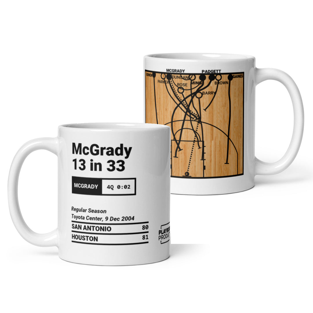 Houston Rockets Greatest Plays Mug: McGrady 13 in 33 (2004)