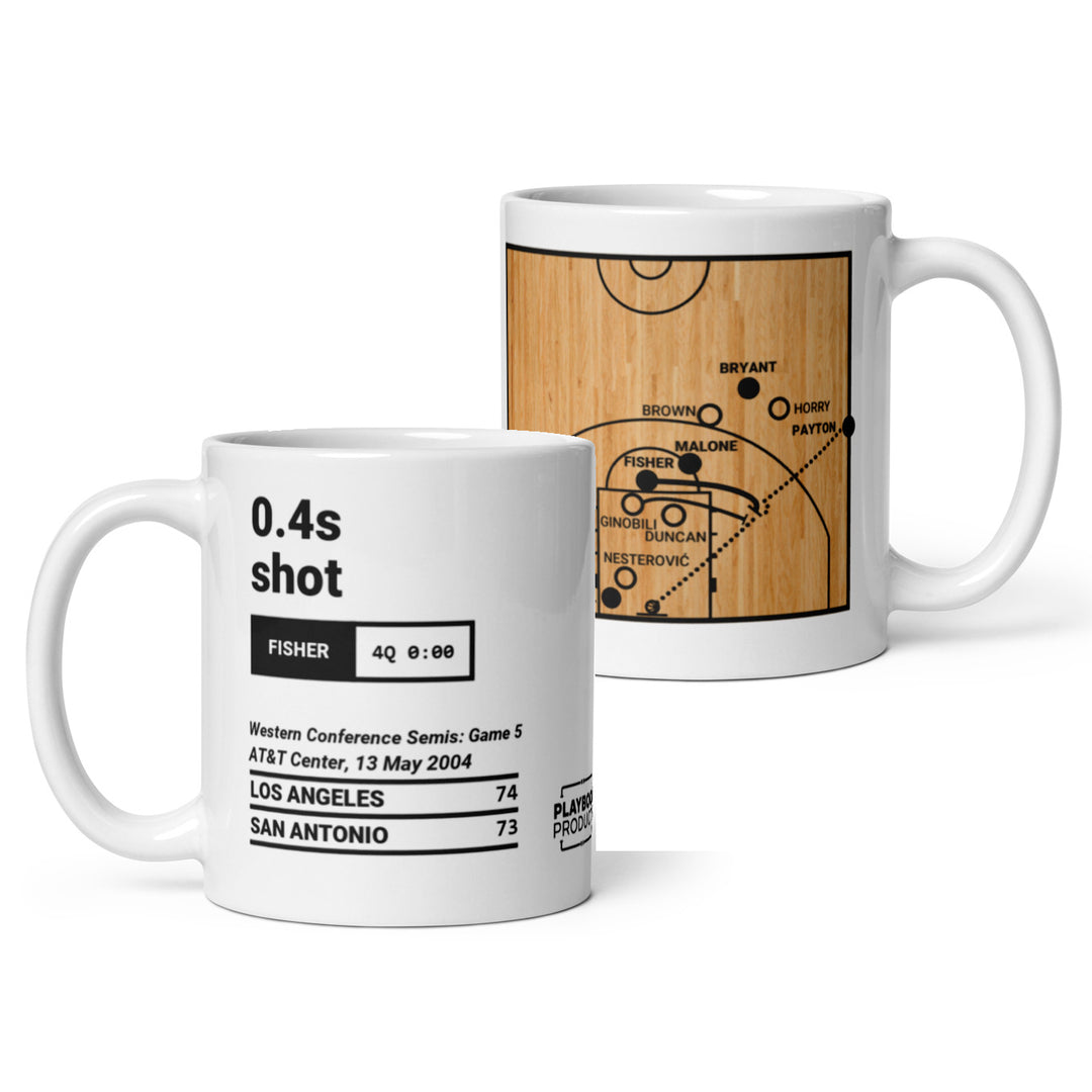 Los Angeles Lakers Greatest Plays Mug: 0.4s shot (2004)