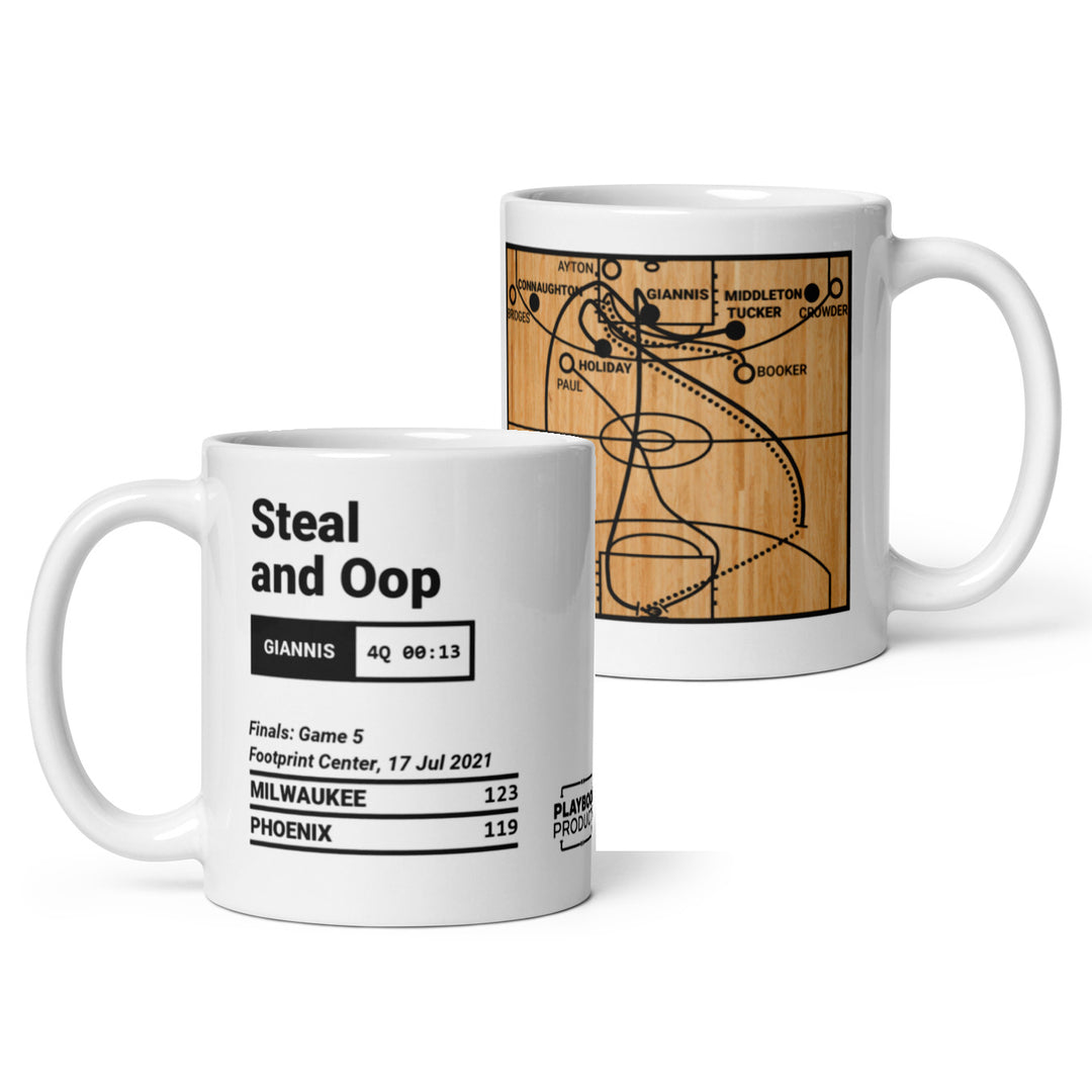 Milwaukee Bucks Greatest Plays Mug: Steal and Oop (2021)