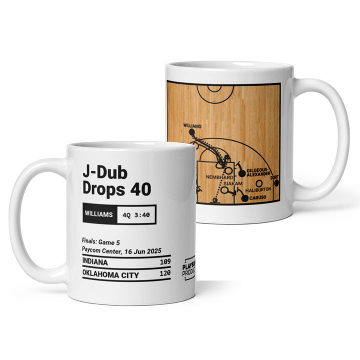Oklahoma City Thunder Greatest Plays Mug: J-Dub Drops 40 (2025)