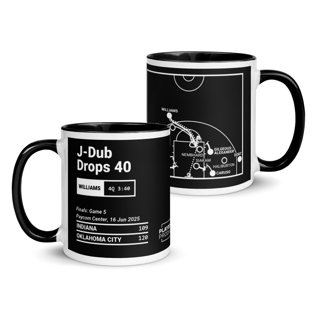 Oklahoma City Thunder Greatest Plays Mug: J-Dub Drops 40 (2025)