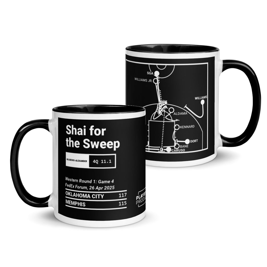 Oklahoma City Thunder Greatest Plays Mug: Shai for the Sweep (2025)