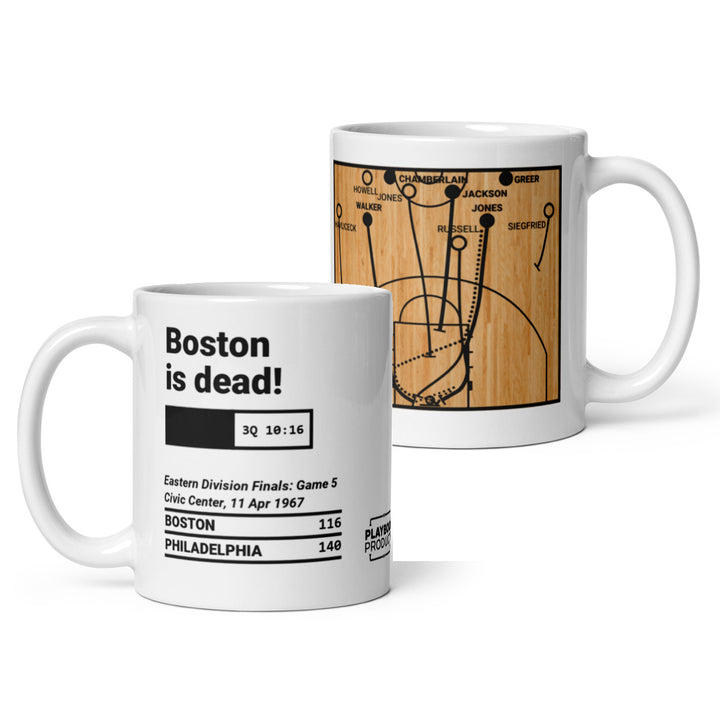 Philadelphia Sixers Greatest Plays Mug: Boston is dead! (1967)