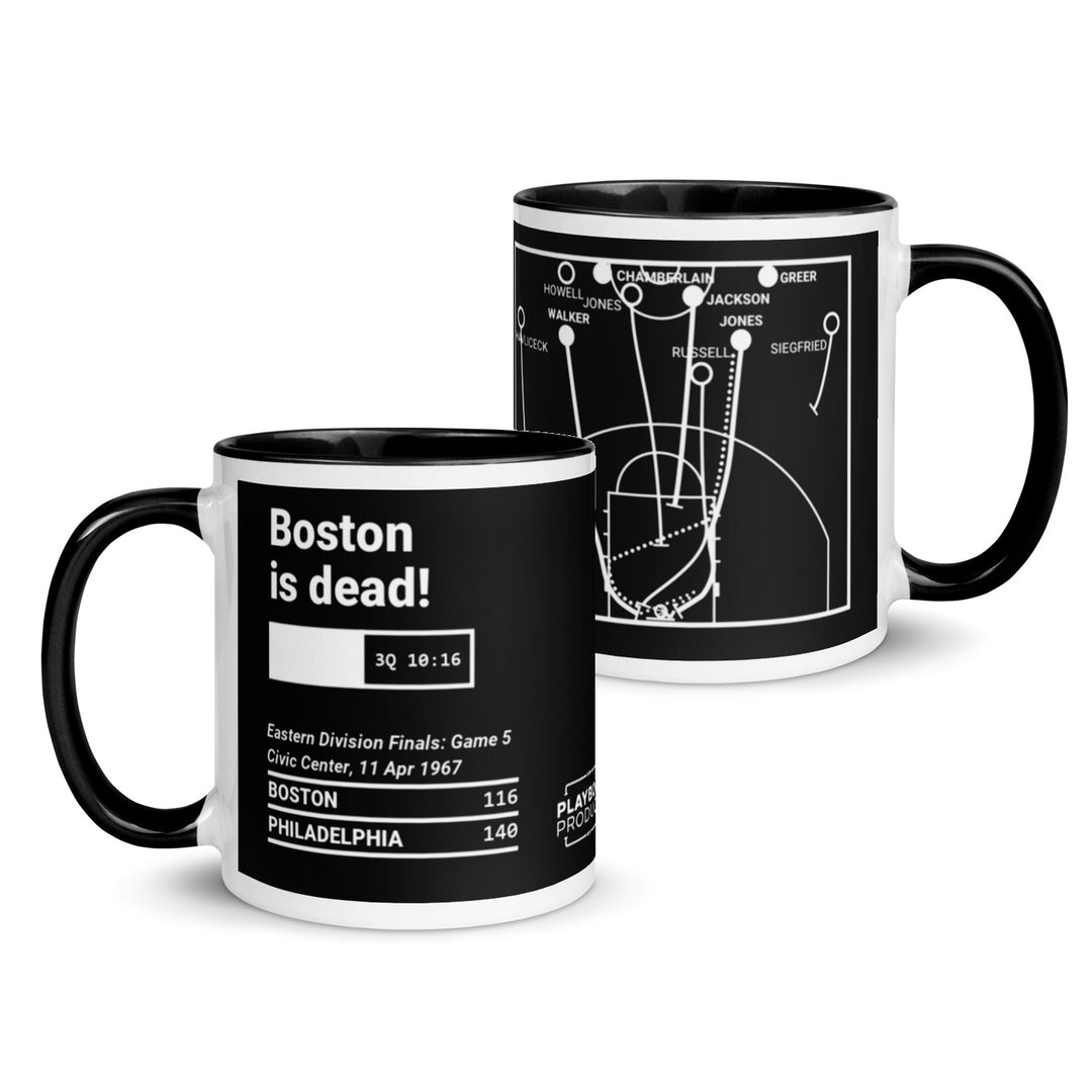 Philadelphia Sixers Greatest Plays Mug: Boston is dead! (1967)