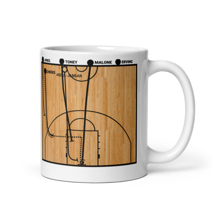 Philadelphia Sixers Greatest Plays Mug: Sweeping the Finals (1983)