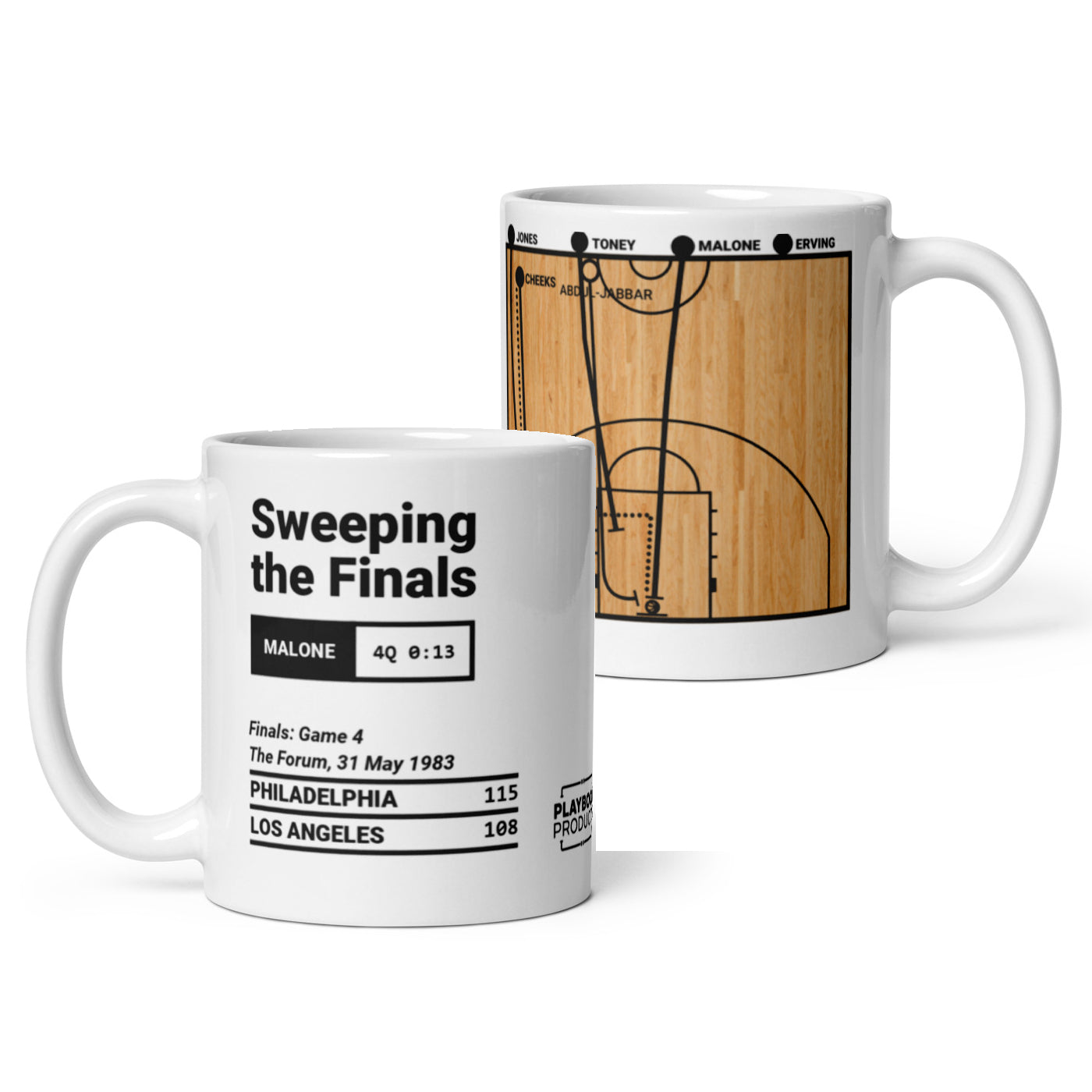 Philadelphia Sixers Greatest Plays Mug: Sweeping the Finals (1983) 11oz / Field White