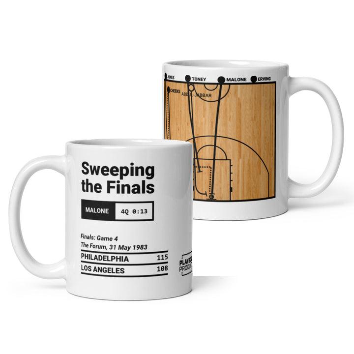 Philadelphia Sixers Greatest Plays Mug: Sweeping the Finals (1983)