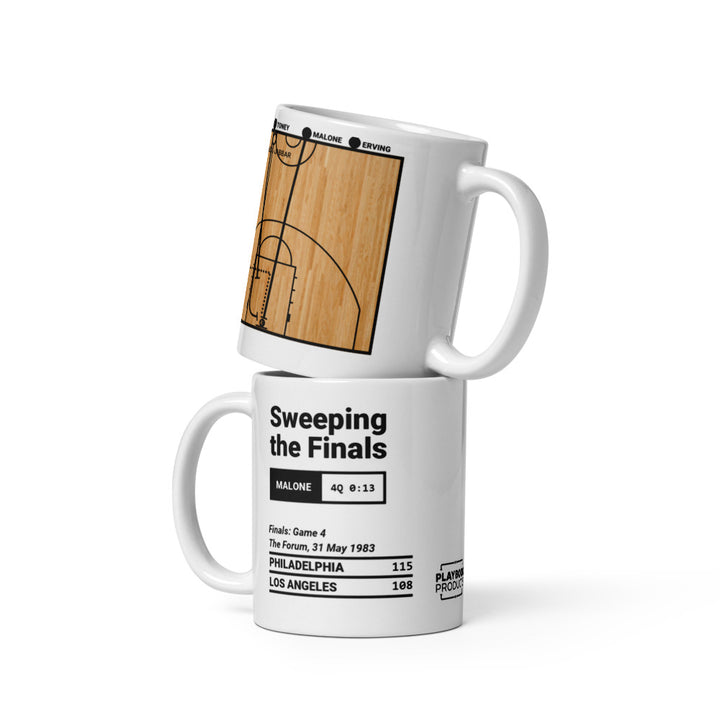 Philadelphia Sixers Greatest Plays Mug: Sweeping the Finals (1983)