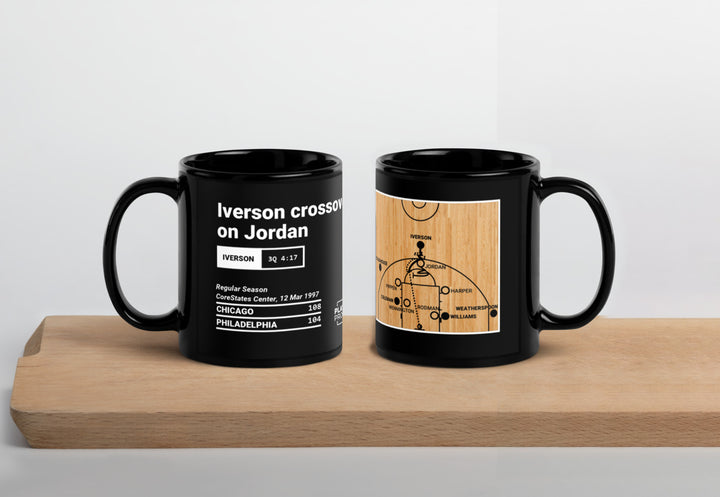 Philadelphia Sixers Greatest Plays Mug: Iverson crossover on Jordan (1997)