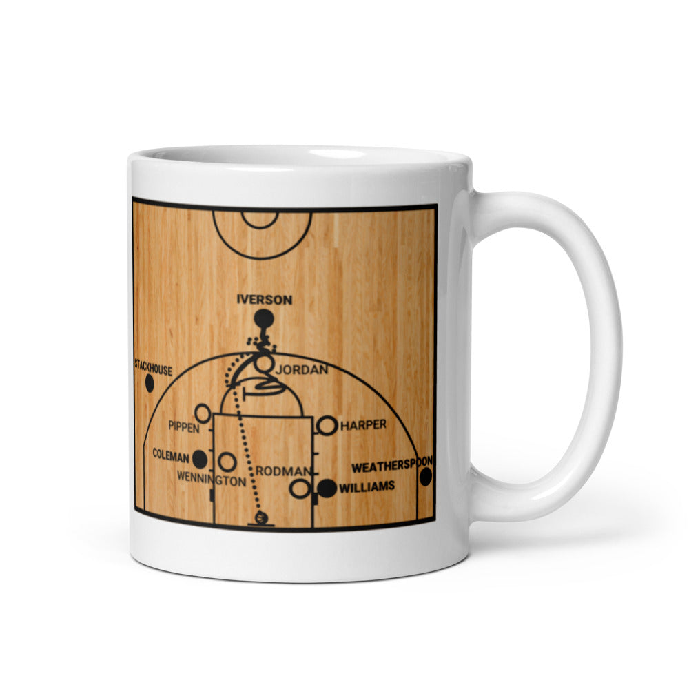 Philadelphia Sixers Greatest Plays Mug: Iverson crossover on Jordan (1997)