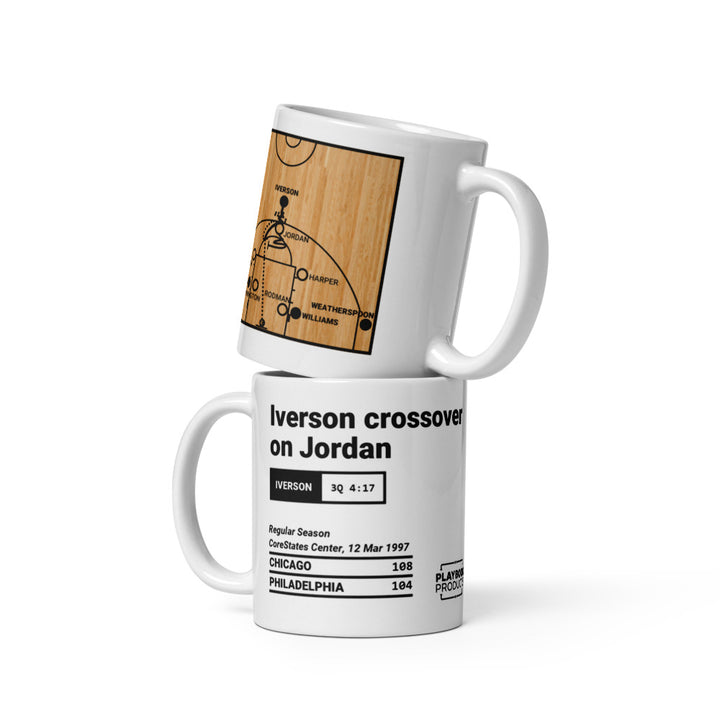 Philadelphia Sixers Greatest Plays Mug: Iverson crossover on Jordan (1997)