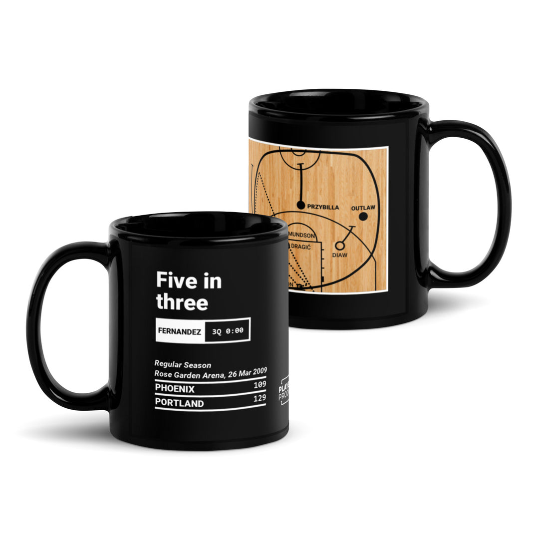 Portland Trail Blazers Greatest Plays Mug: Five in three (2009)