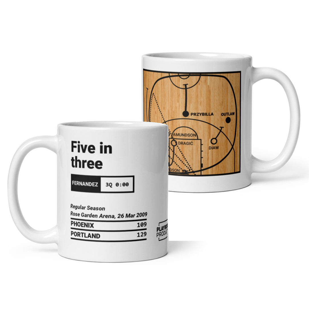 Portland Trail Blazers Greatest Plays Mug: Five in three (2009)