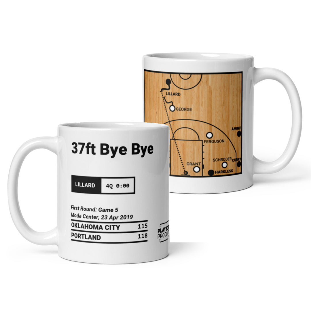 Portland Trail Blazers Greatest Plays Mug: 37ft Bye Bye (2019)