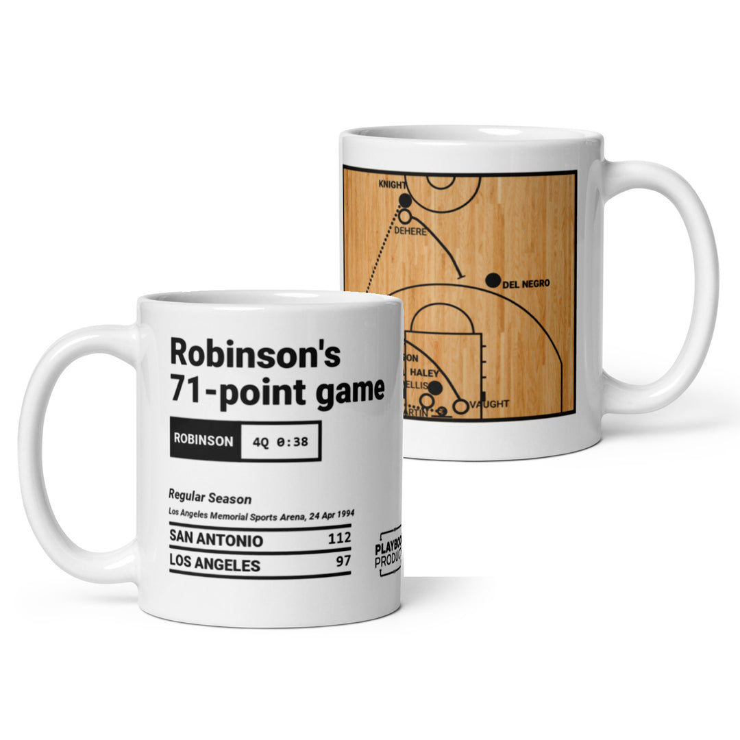 San Antonio Spurs Greatest Plays Mug: Robinson's 71-point game (1994)