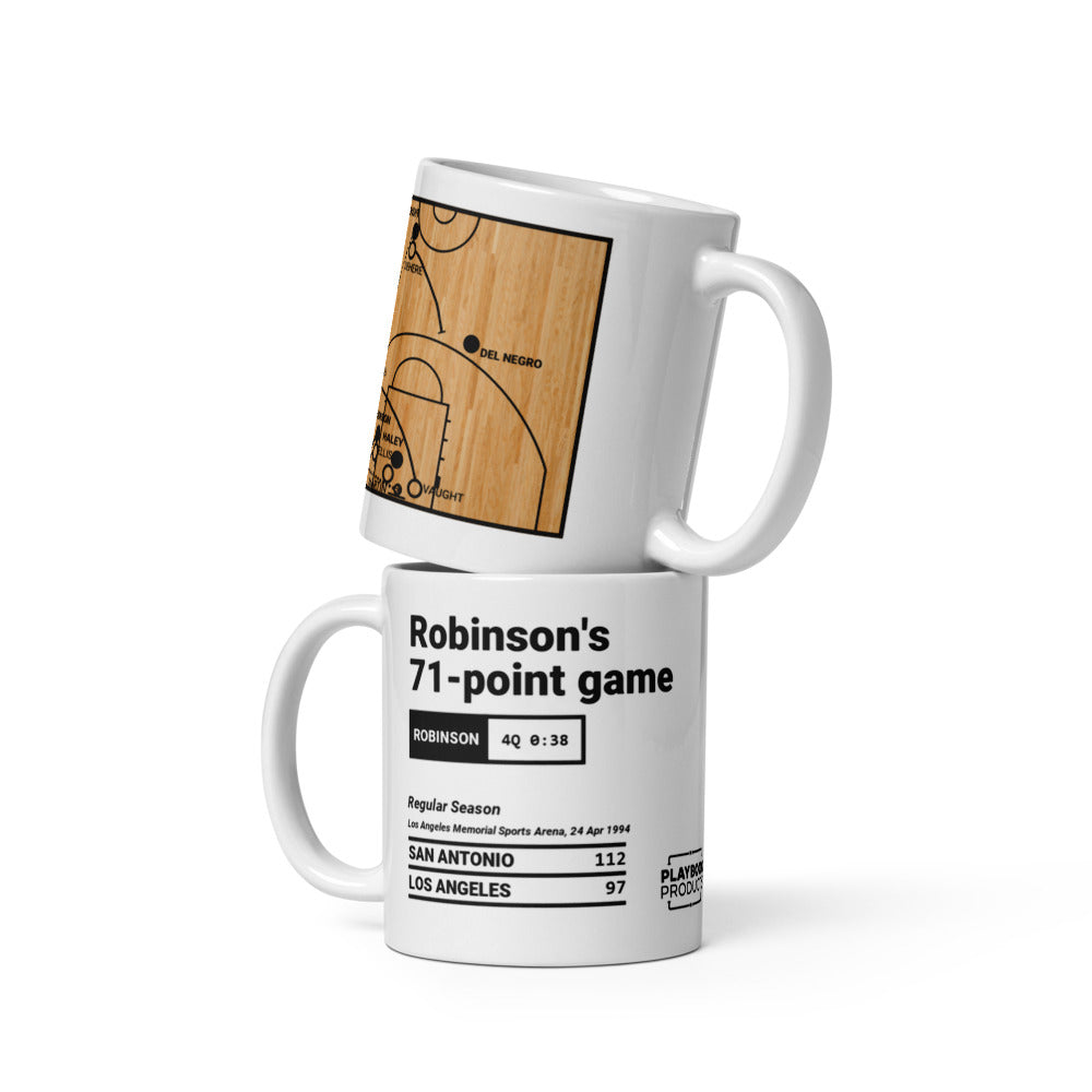 San Antonio Spurs Greatest Plays Mug: Robinson's 71-point game (1994)