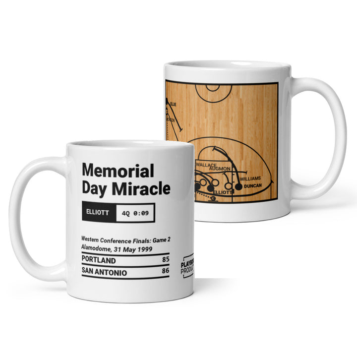 San Antonio Spurs Greatest Plays Mug: Memorial Day Miracle (1999)