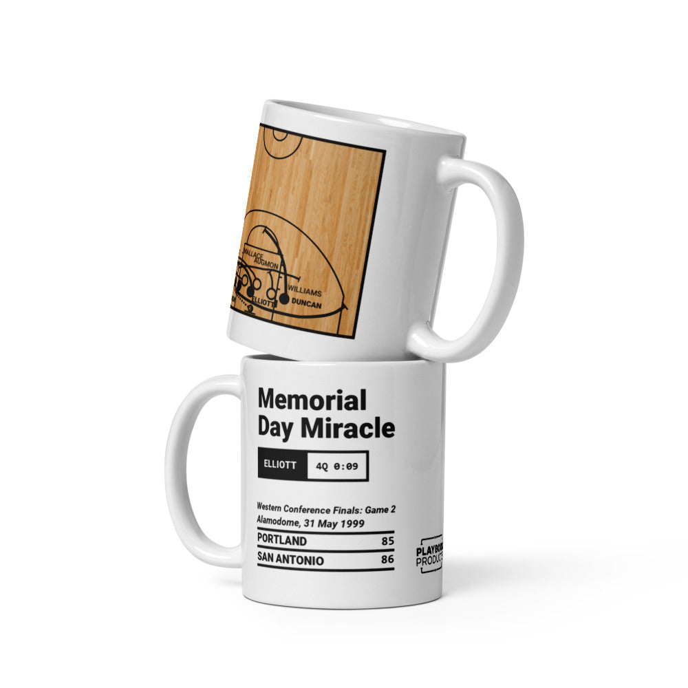San Antonio Spurs Greatest Plays Mug: Memorial Day Miracle (1999)