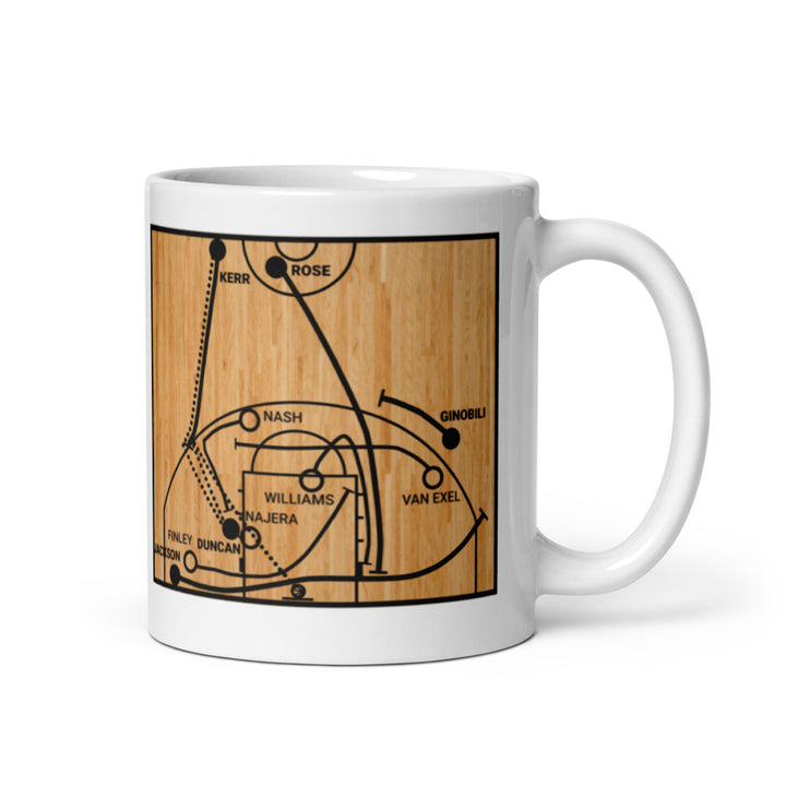San Antonio Spurs Greatest Plays Mug: Kerr's four threes (2003)