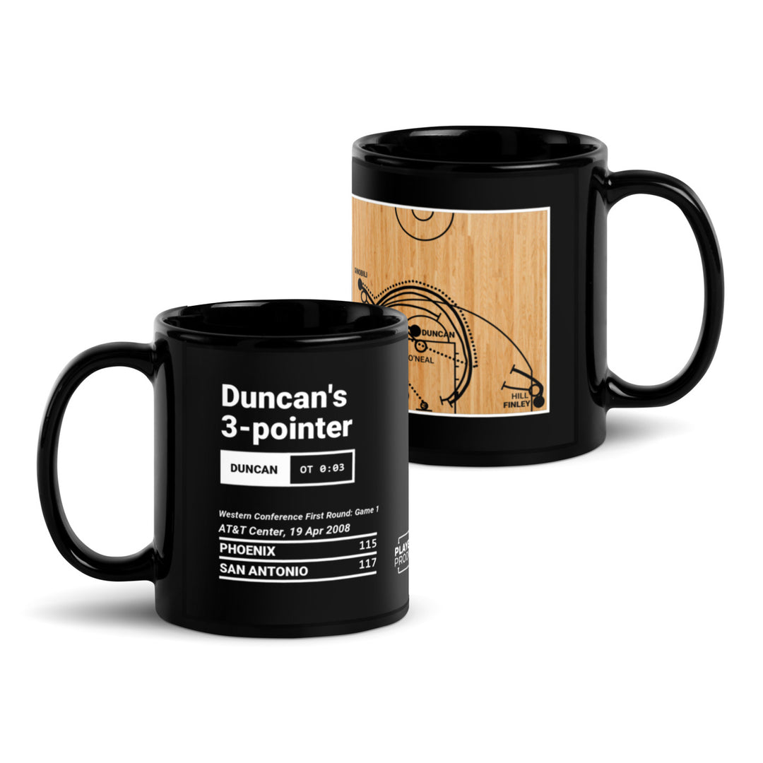 San Antonio Spurs Greatest Plays Mug: Duncan's 3-pointer (2008)