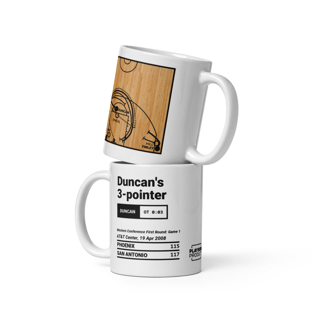 San Antonio Spurs Greatest Plays Mug: Duncan's 3-pointer (2008)