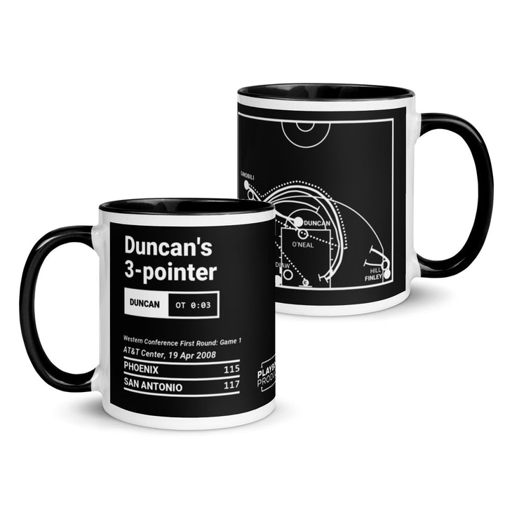 San Antonio Spurs Greatest Plays Mug: Duncan's 3-pointer (2008)