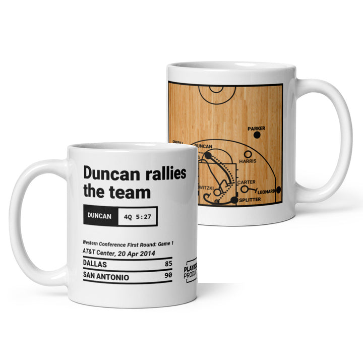 San Antonio Spurs Greatest Plays Mug: Duncan rallies the team (2014)