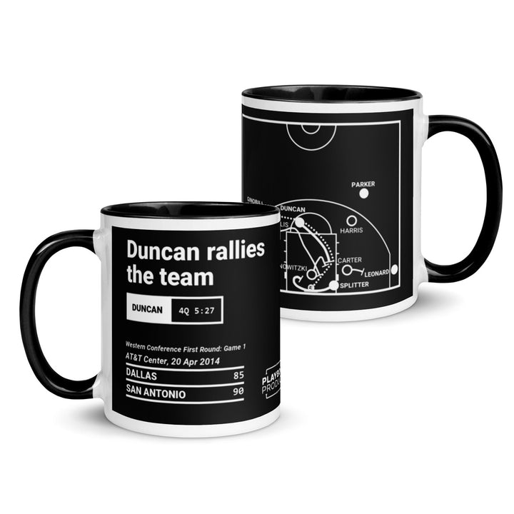 San Antonio Spurs Greatest Plays Mug: Duncan rallies the team (2014)