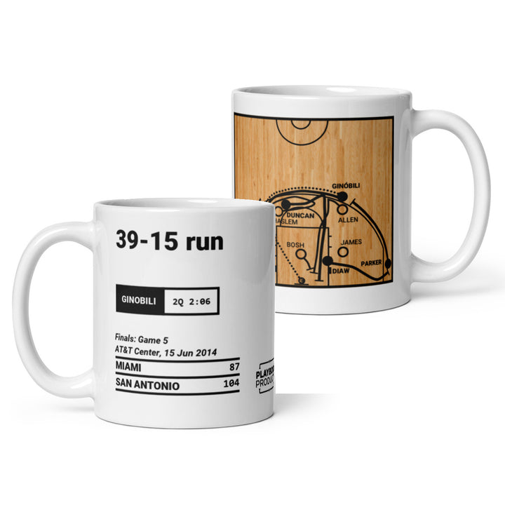 San Antonio Spurs Greatest Plays Mug: 39-15 run (2014)