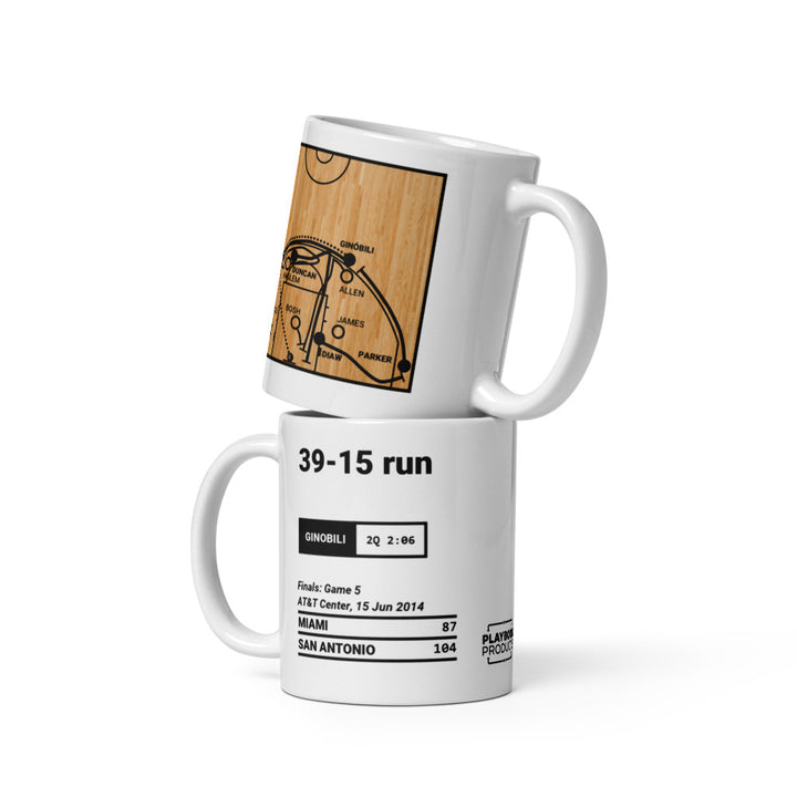 San Antonio Spurs Greatest Plays Mug: 39-15 run (2014)