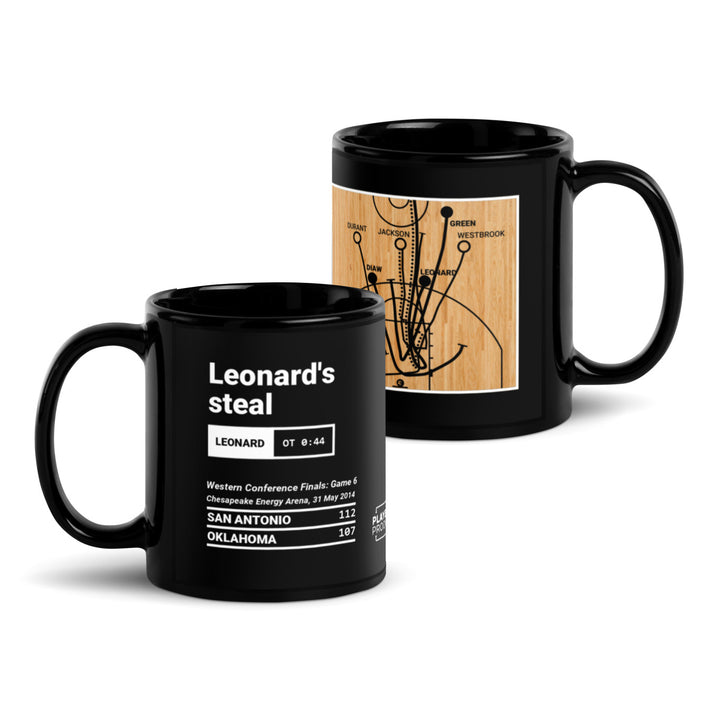 San Antonio Spurs Greatest Plays Mug: Leonard's steal (2014)