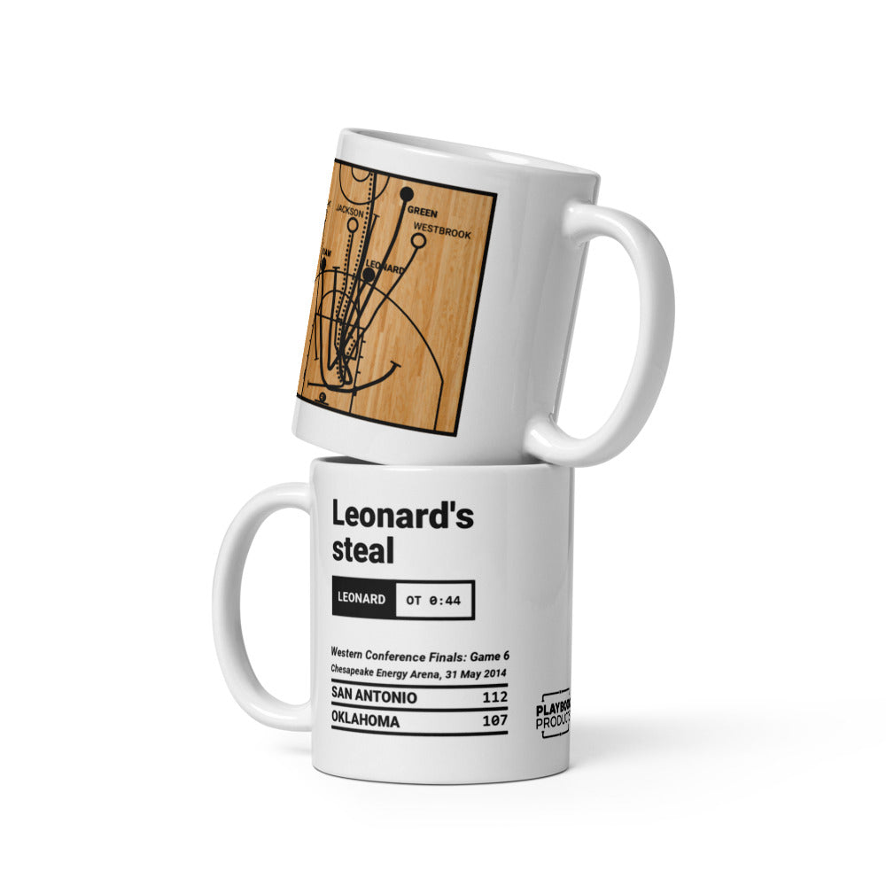 San Antonio Spurs Greatest Plays Mug: Leonard's steal (2014)