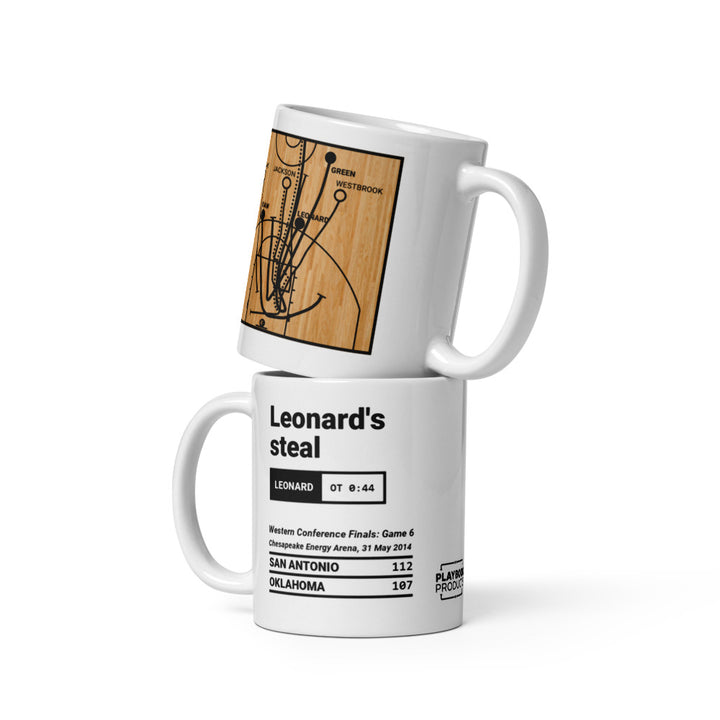 San Antonio Spurs Greatest Plays Mug: Leonard's steal (2014)