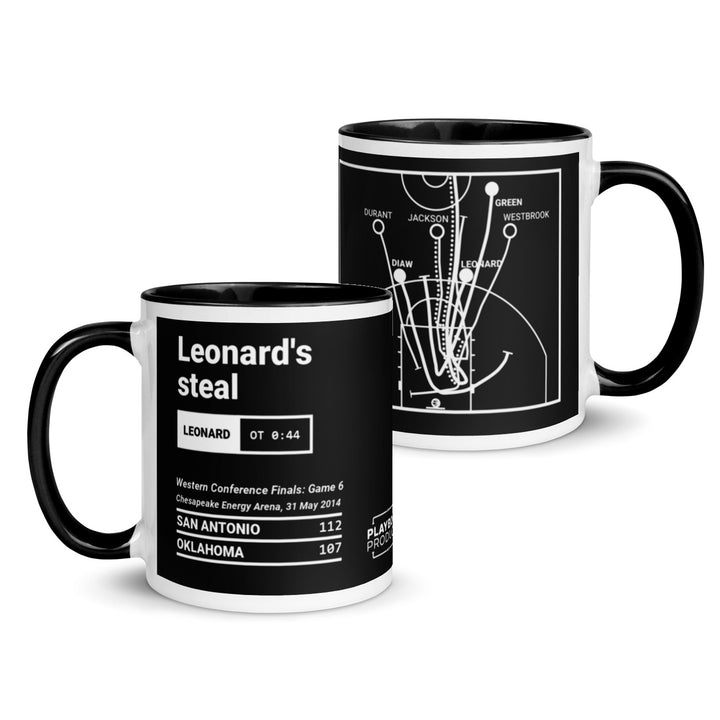 San Antonio Spurs Greatest Plays Mug: Leonard's steal (2014)